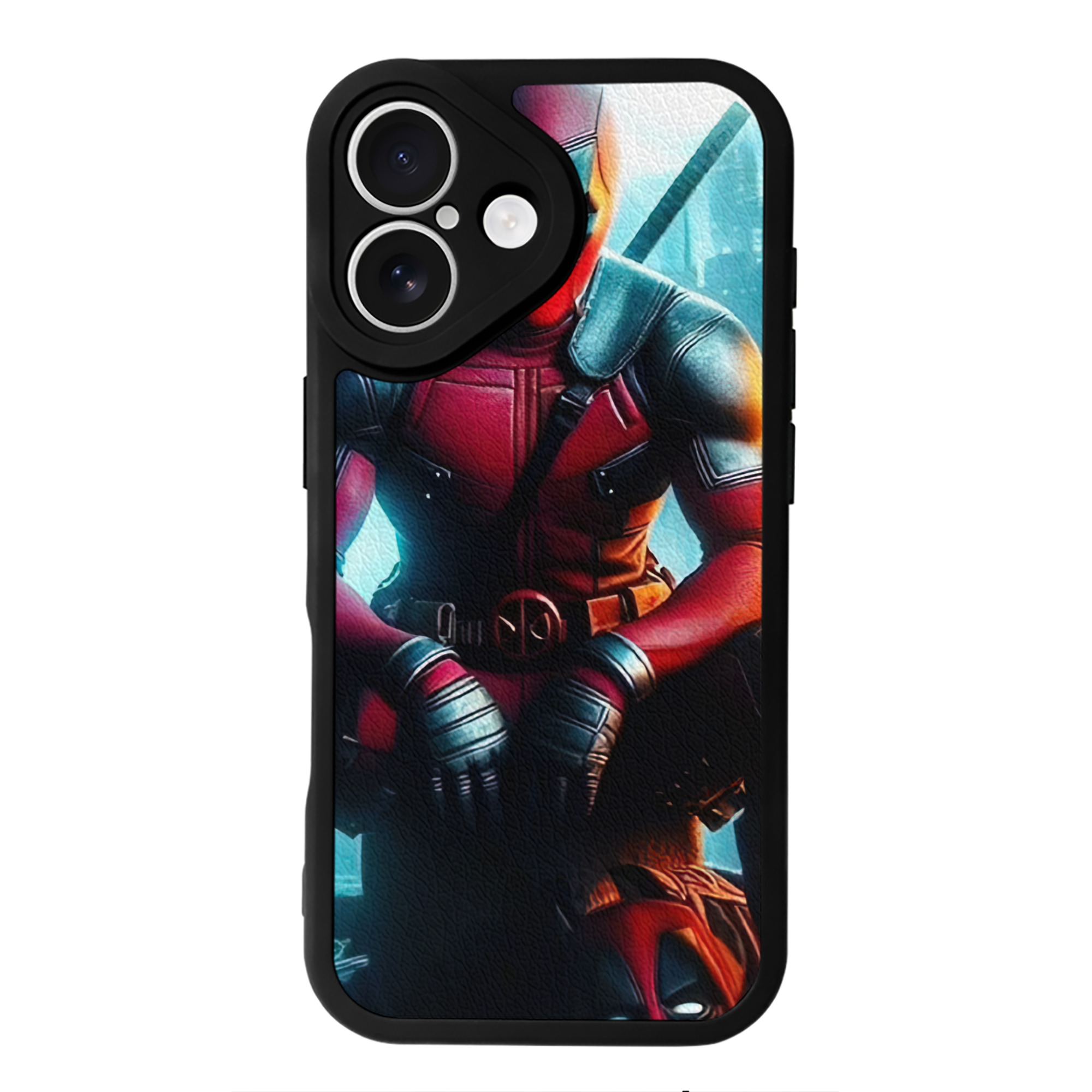 （画像用） Deadpool デッドプール 【iPhone 16シリーズ対応】シリコンスマホケース（レザー調） 材質：シリコン